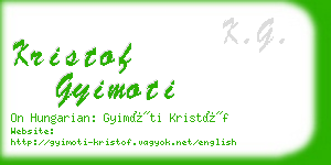 kristof gyimoti business card